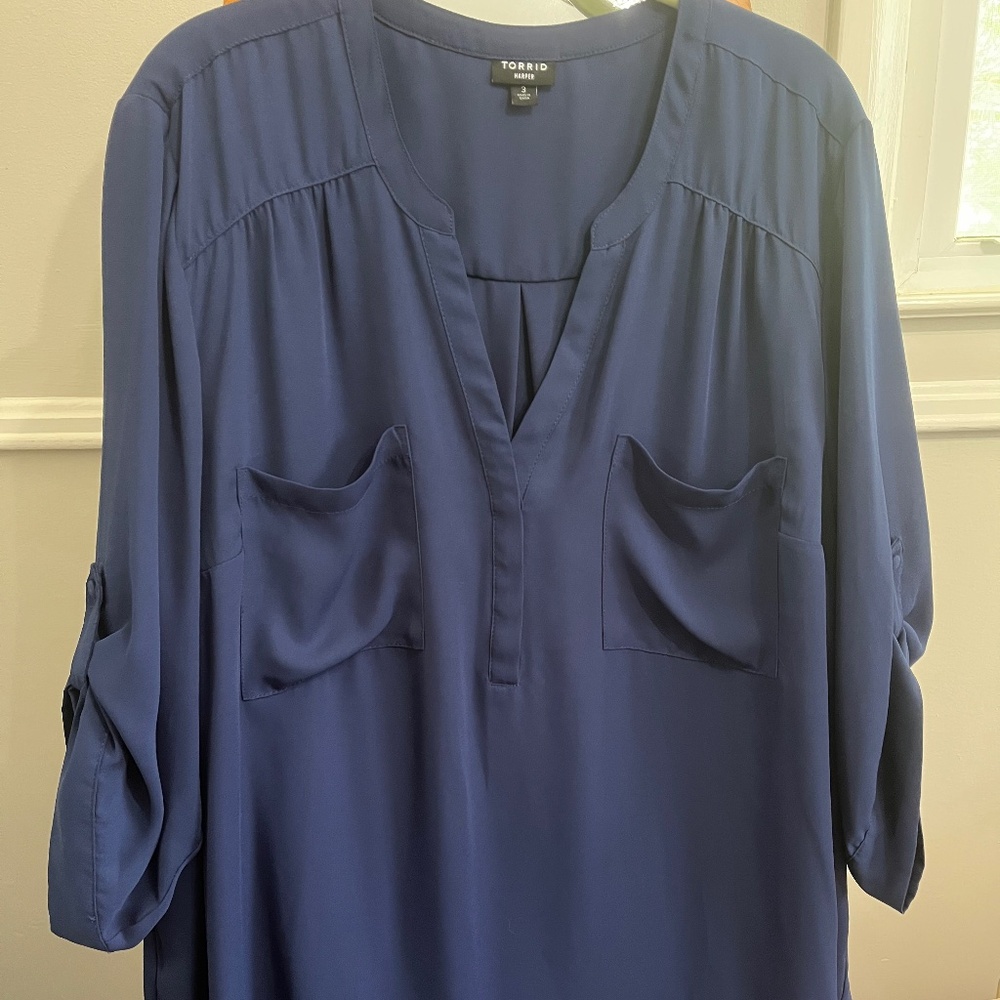 Torrid Harper 3/4 Sleeve Blouse